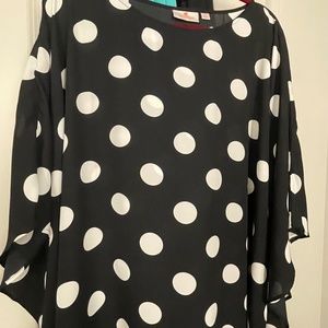 Quacker Factory Polka Dot Party Poncho - NEW